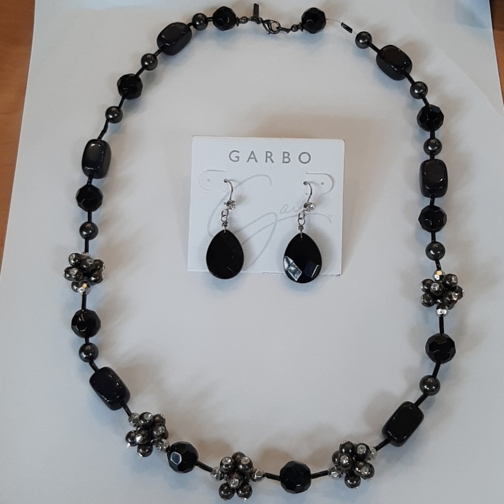 Vintage Nine West Black Bead Set